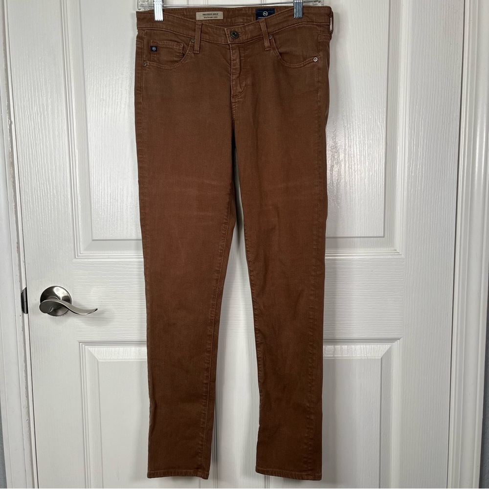 AG Adriano Goldschmied The Stevie Ankle Sz 27 Brown Slim Straight Ankle